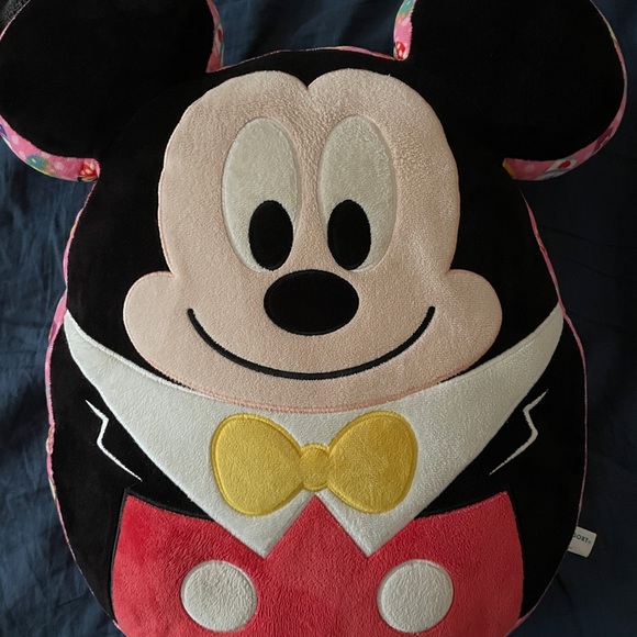 RARE VTG Tokyo Disney 2012 Easter Wonderland Mickey Minnie Reversible Cushion
